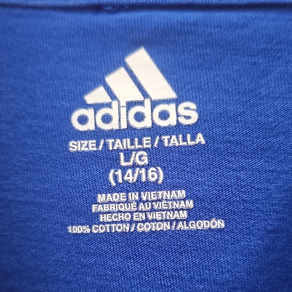 Adidas Blue Performance Sweatshirt - Picture 3 of 4